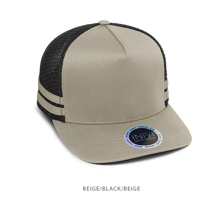 INIVI IV149 Striped Truckers Cap