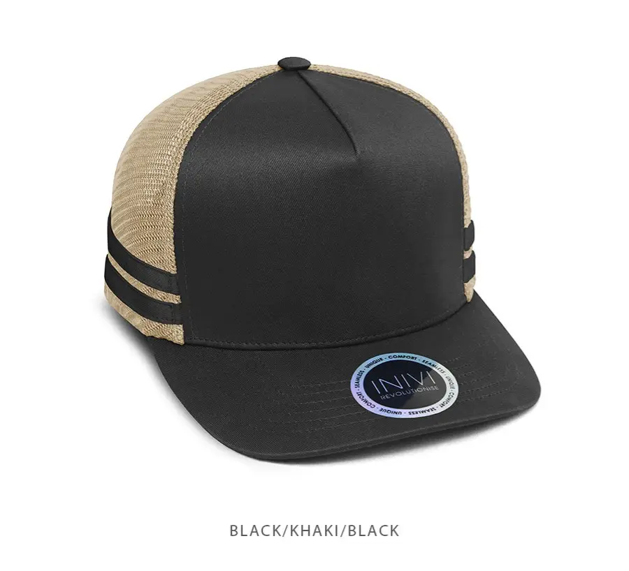 INIVI IV149 Striped Truckers Cap