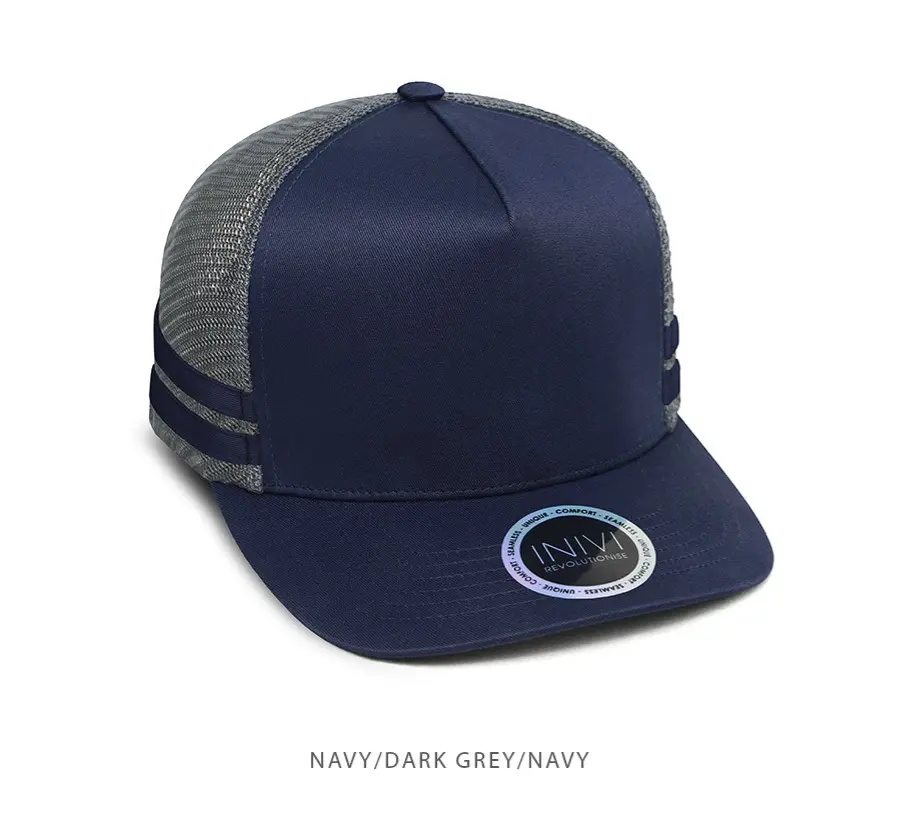 INIVI IV149 Striped Truckers Cap