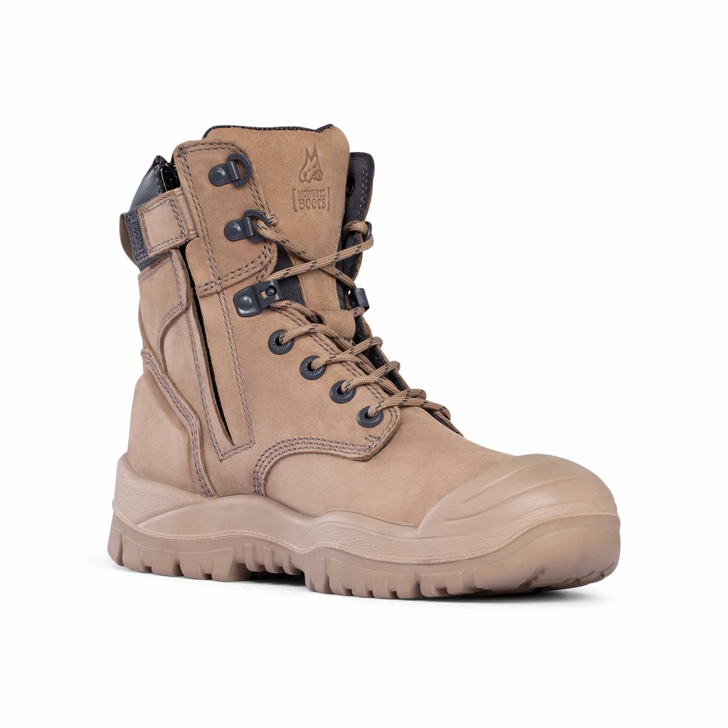 [VF-561060-075] MONGREL 561 | High Leg Zip Sider Boots w Scuff Cap (7.5, Stone)