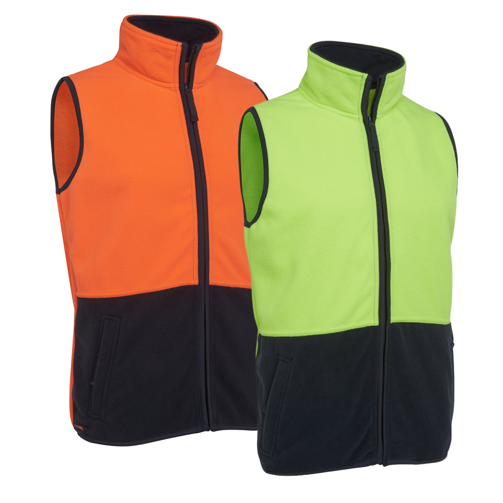 [JBS-6HVPV-YNXL] JB's Hi Vis Polar Vest (Yellow-Navy)