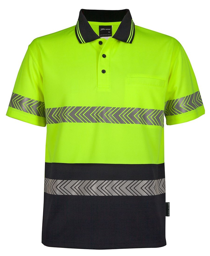 [JBS-6HSST-YXS] JB's 6HSST Hi Vis SS Polo (Yellow-Navy, XS)