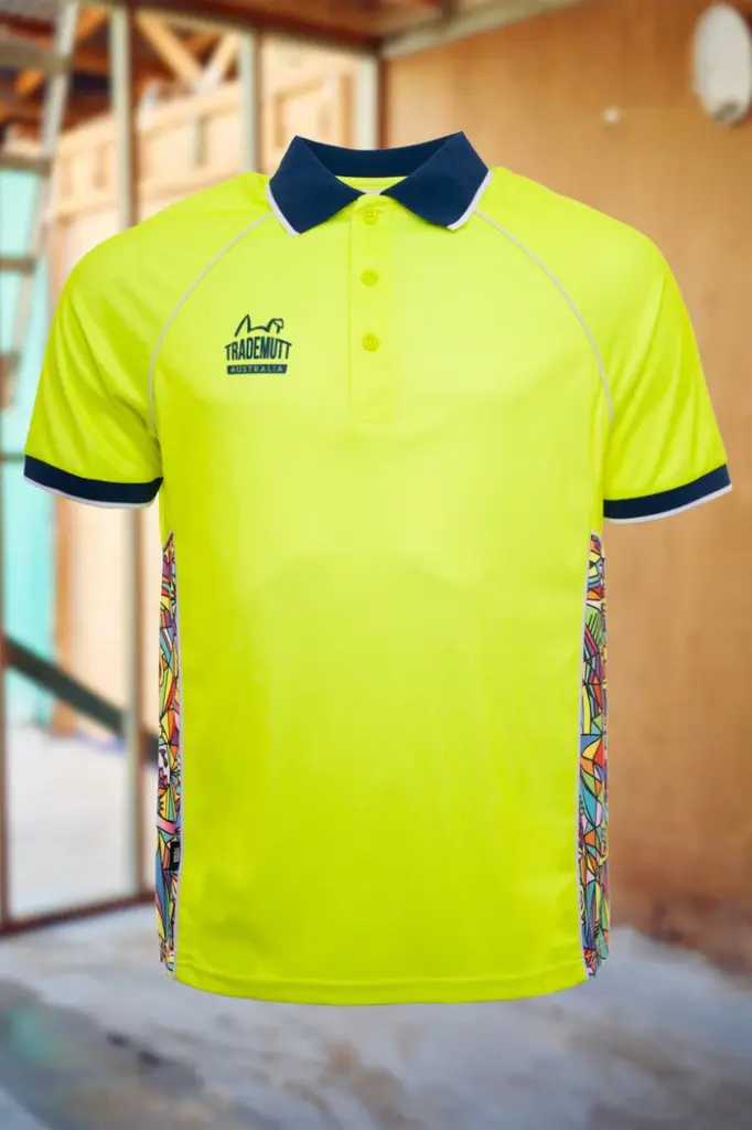 [TM-21506-YS] TRADEMUTT HiVis Polos (S, Hi-Vis Yellow/Lime, BONZA)