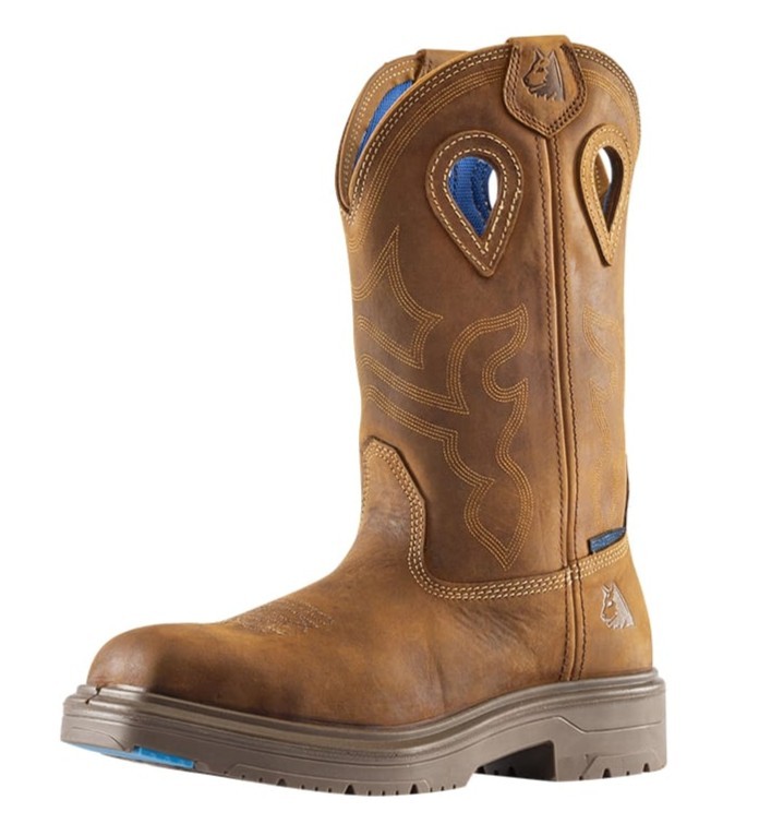 813945 | STEEL BLUE Heeler Western Safety Boots