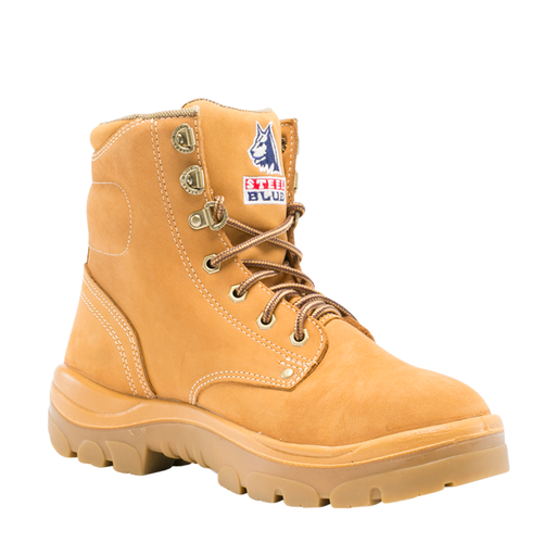 [SB-312102-W04] 312102 | STEEL BLUE Argyle LACE UP Safety Boots (Wheat, 4)
