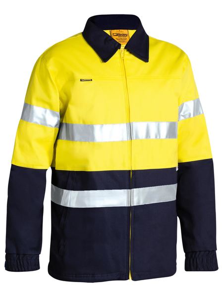 [BW-BK6710T-YXS] BISLEY BK6710T Drill Jacket (XS, Yellow-Navy)