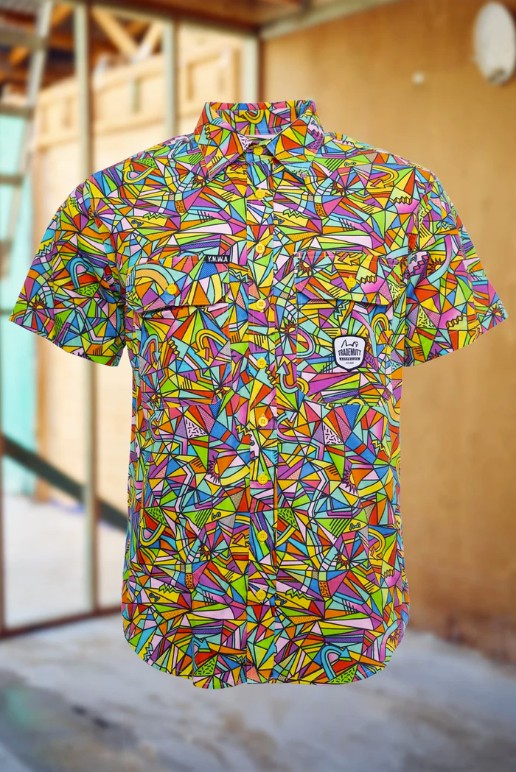 TRADEMUTT Men's Cotton-Drill Shirt