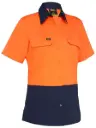 BISLEY BL1895 Women's Cool Lightweight Hi Vis Short Sleeve Drill Shirt