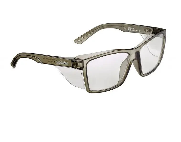 BOLLE STKS 420 Safety Glasses - Graphite Frame - Clear Lens