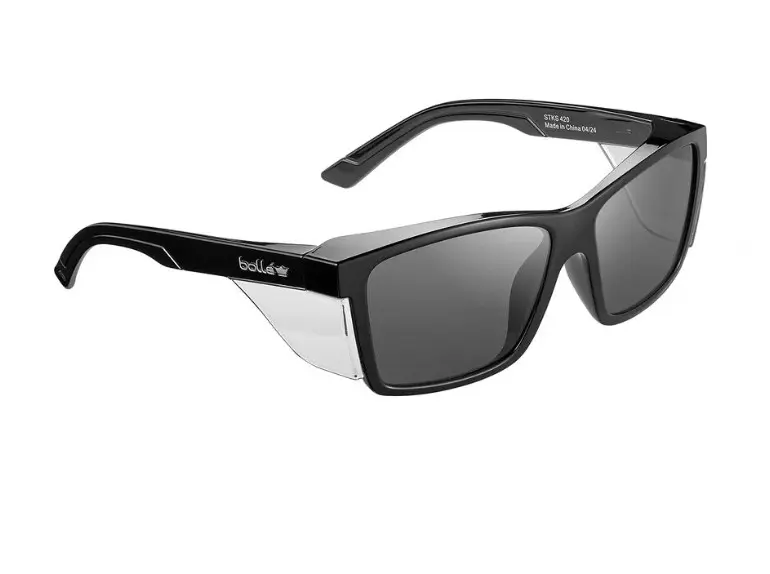 BOLLE STKS 420 Safety Glasses - Black Frame - Smoke Lens