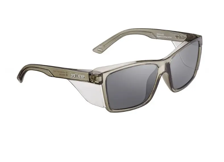 BOLLE STKS 420 Safety Glasses - Graphite Frame - Smoke Lens