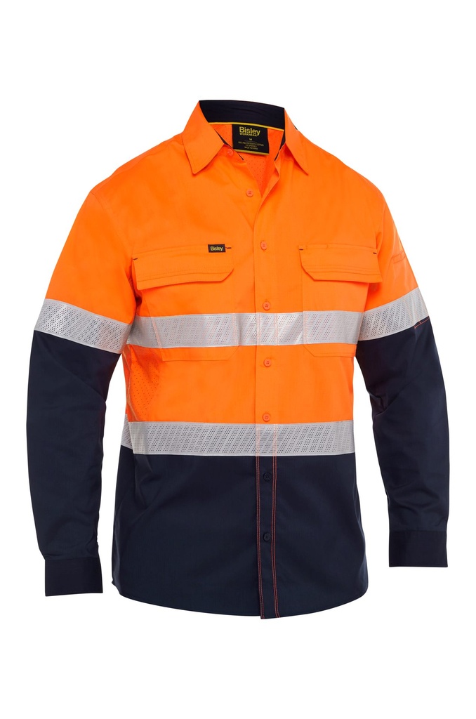 BISLEY BS6491T X Airflow Hi Vis Taped Stretch Ripstop Shirt