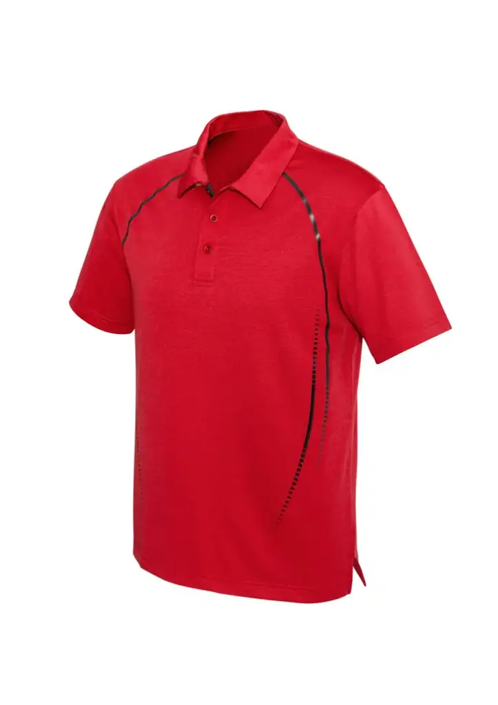 [P604MS-RSL] BIZ COLLECTION P604MS Mens Cyber Polo (Red, Large)