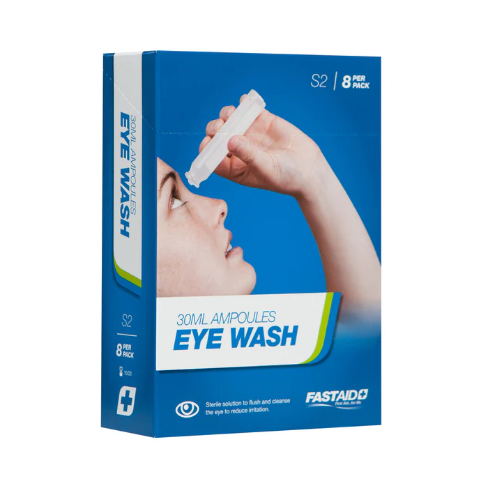 FASTAID S2 Eye Wash Ampoules 30ml, 8pk