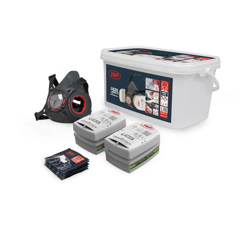 [JSP-BHT0C3-0L5-UAN] JSP Force Typhoon 8 Half Mask Respirator Multi-Gas Kit With ABEK1P2 Filters