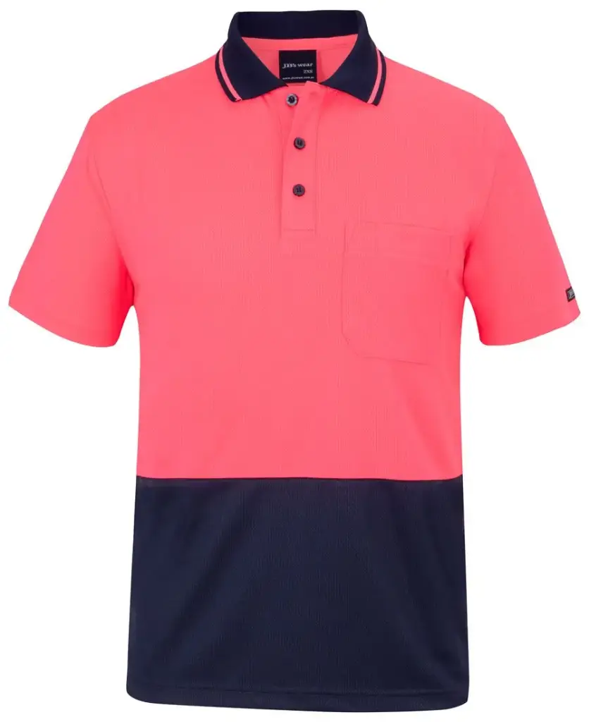 [JBS-6HVNC-PN2XS] JB's 6HVNC Polo Shirt Pink/Navy (2XS)
