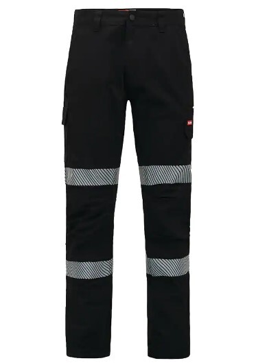 HARD YAKKA Y02855 Reflective Stretch Cargo Pant, Black