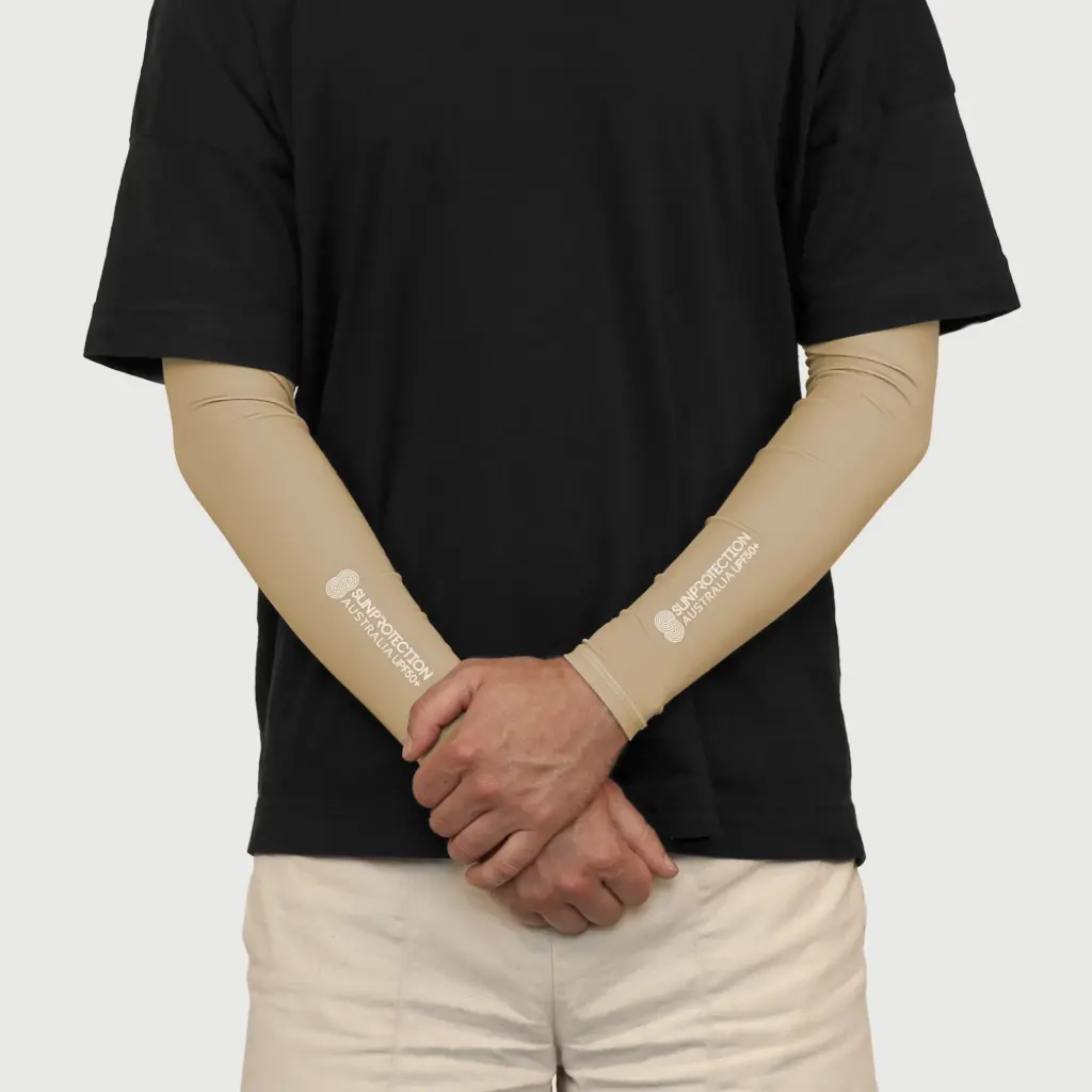 [SPA-SSS002] SUN PROTECTION AUSTRALIA Sun Sleeves, Pair (Sand, L-XL)