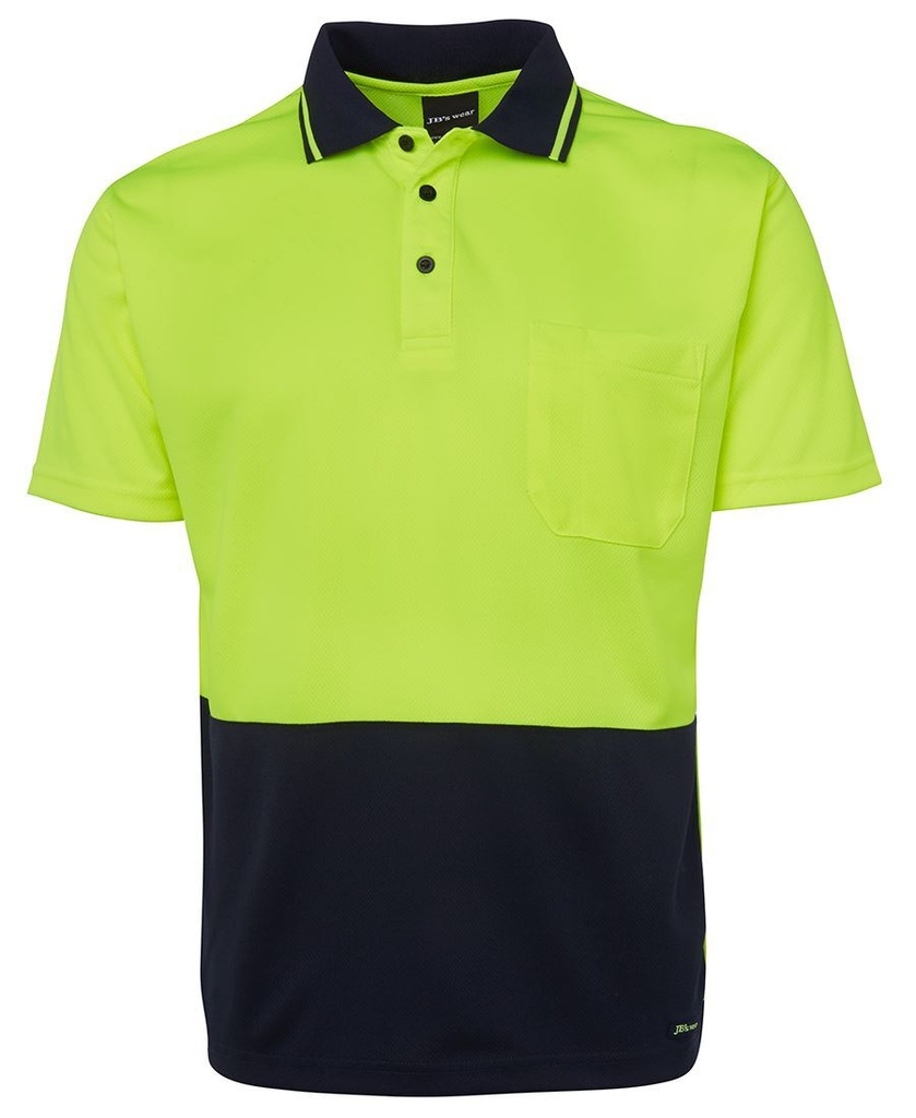 [JBS-6HVNC-YN2XS] JB's 6HVNC Polo Shirt Lime/Navy (2XS)
