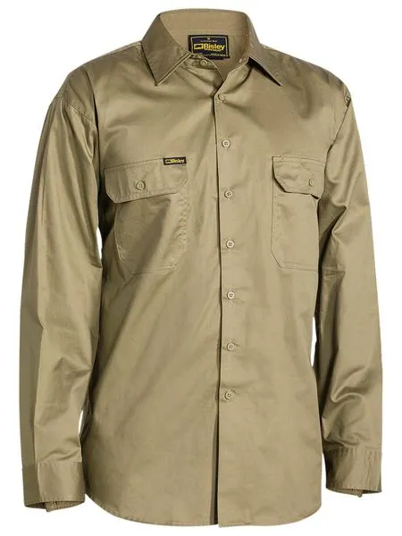 BISLEY BS6893 Lightweight Cotton Drill Shirt - Gusset Cuff