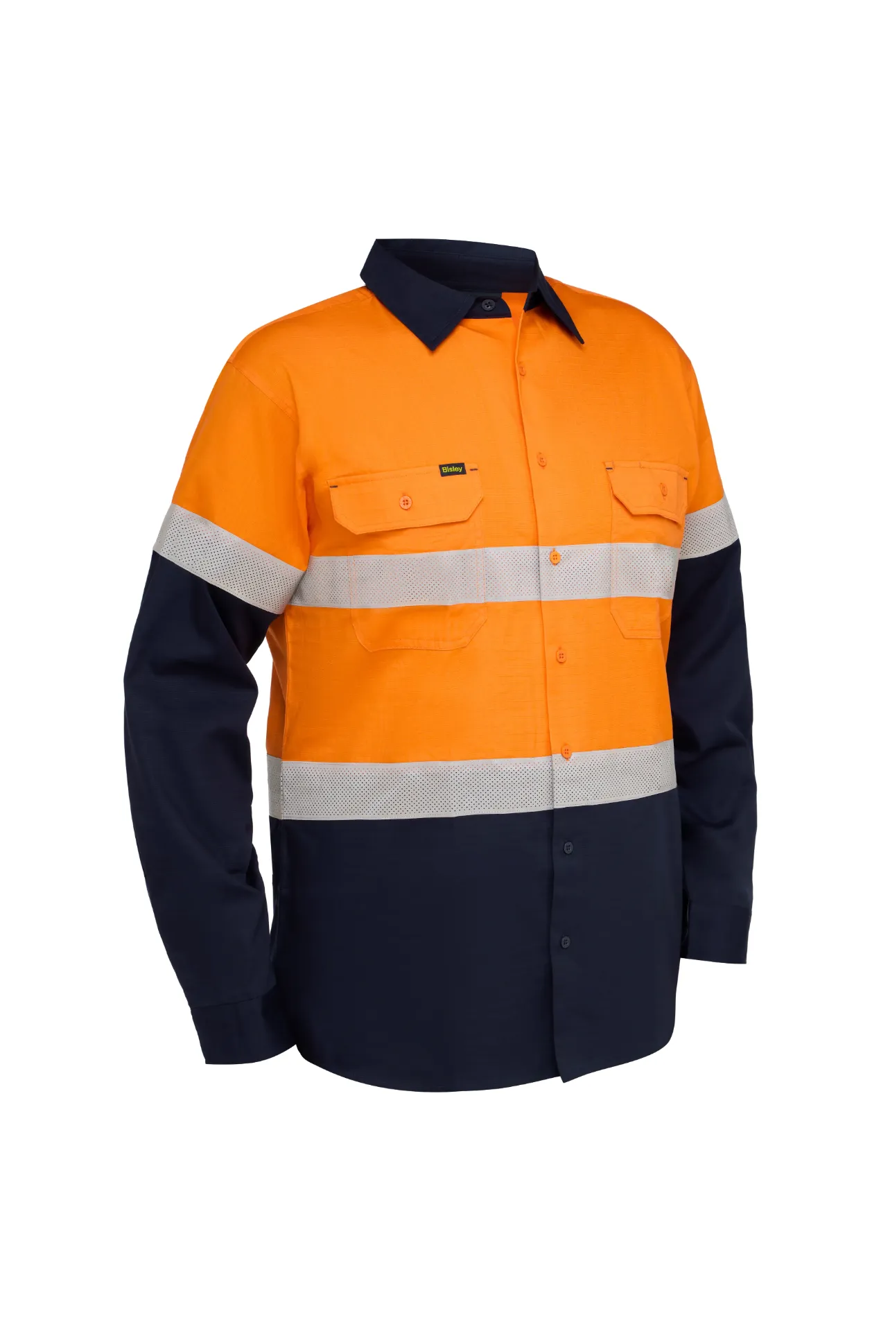 BISLEY BS6495T Taped HiVis Ripstop Shirt