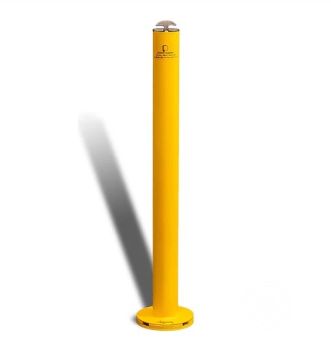 [B-90-SMR-PL] Removable Surface Mount Bollard - 90mm, Padlock