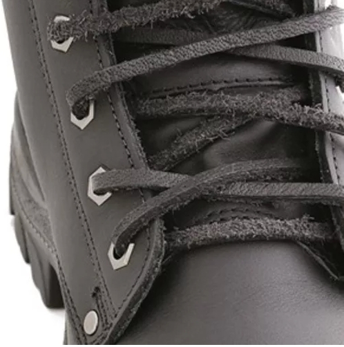 [SB-A0057-150] 150cm | Leather - STEEL BLUE Laces