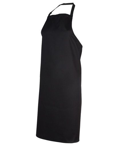 [PW-S841] Bib Apron - Black (No Pocket)