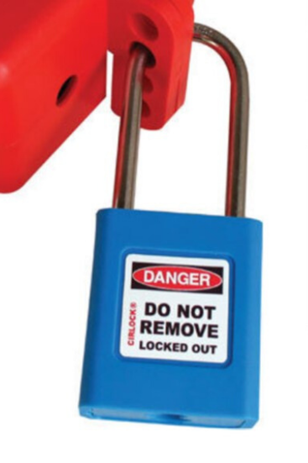 [CIR-SLP450-BLUE] CIRLOCK 50mm Safety Lockout Padlock - Blue - Individually Keyed