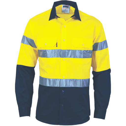 [DNC-3966-YN8XL] DNC 3966 HiVis Taped Cool-Breeze Cotton Shirt [8XL-YN] 