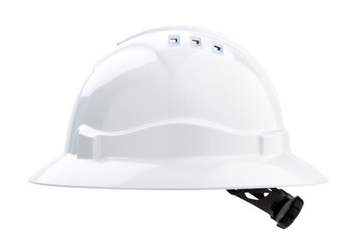 [PC-HHV6FB-W] PROCHOICE Full Brim Hard Hat (Vented) Ratchet Harness