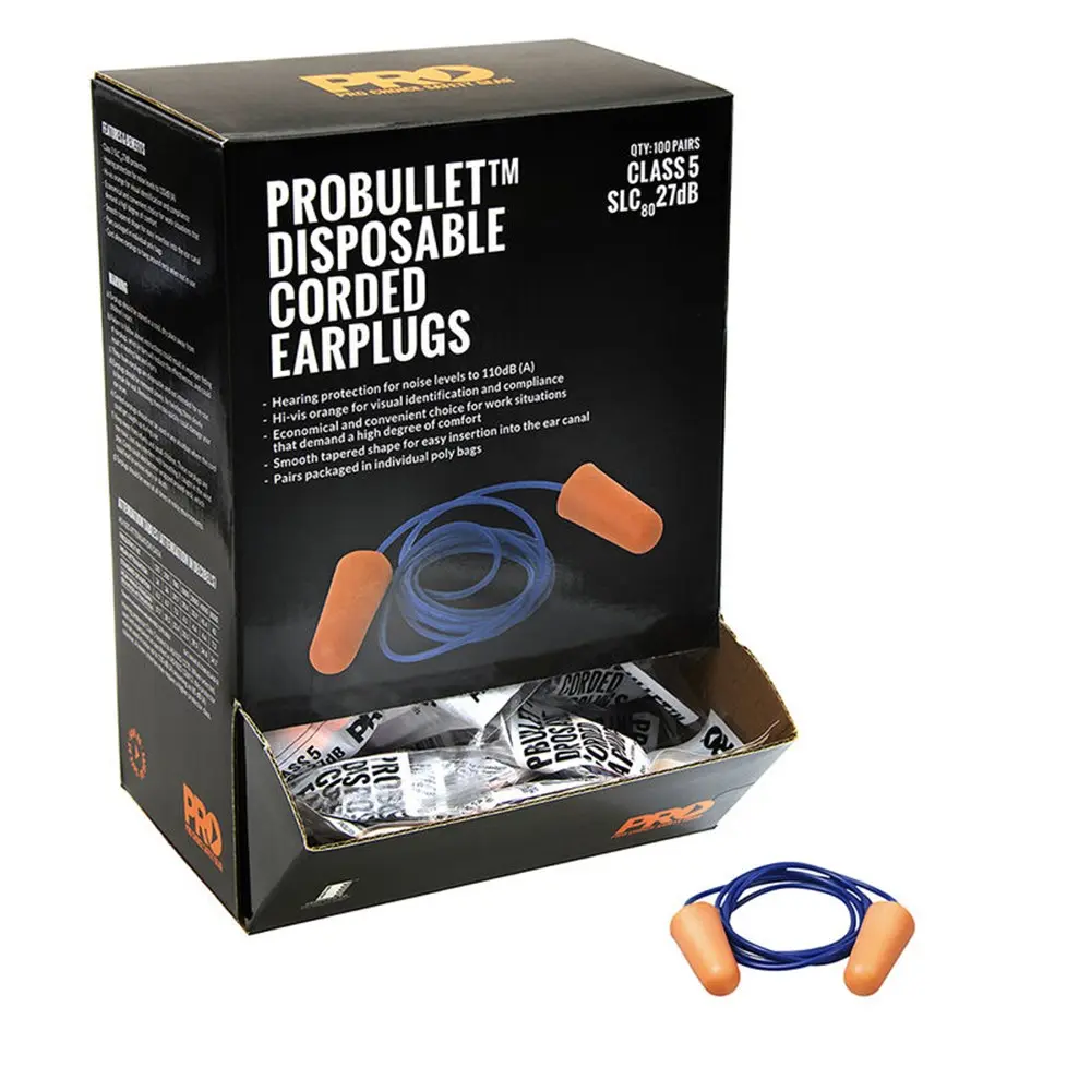 [BOX] PROCHOICE PROBULLET PU Corded Earplugs | Peninsula Safety Supplies