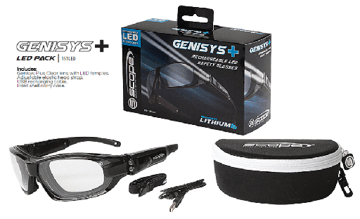 [151LED] SCOPE 151LED Genisys Plus - Rechargeable LED Safety Glasses