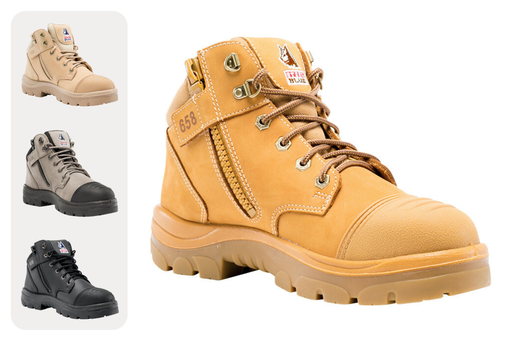 312658 STEEL BLUE Parkes Zip Scuff Safety Boots