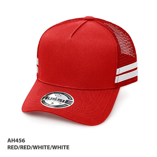 [DH-AH456-KBKK] AH456 A-Frame Striped Trucker Cap