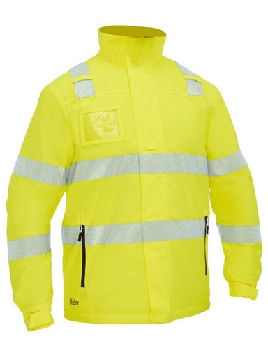 BISLEY BJ6842T Taped Hi Vis HEATED Jacket with hood