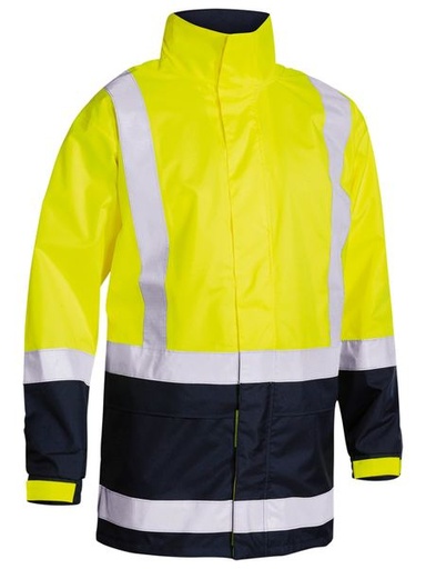 BISLEY BJ6966T-YN Taped HiVis Rain Jacket