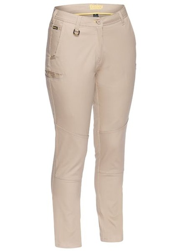 Stone | BISLEY BPL6015 Womens Cotton Stretch Pants