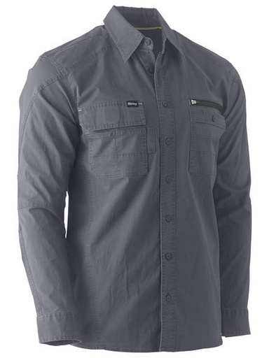 BISLEY BS6144 FLX & MOVE Stretch Long Sleeve Shirt Charcoal