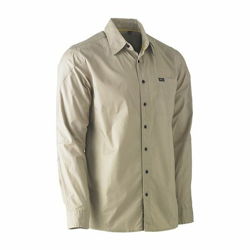[BW-BS6146S-3XL] [3XL-Stone] BISLEY BS6146  FLX & MOVE Stretch Long Sleeve Shirt