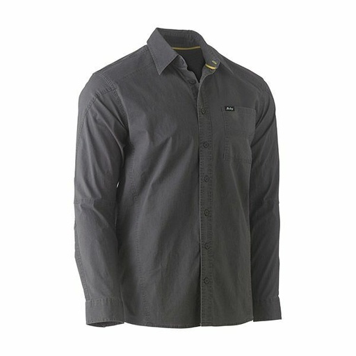 BISLEY BS6146 FLX & MOVE Stretch Long Sleeve Shirt, Charcoal