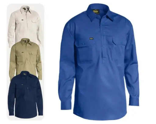 BISLEY BSC6820 Closed Front Cool Lightweight Drill Shirt