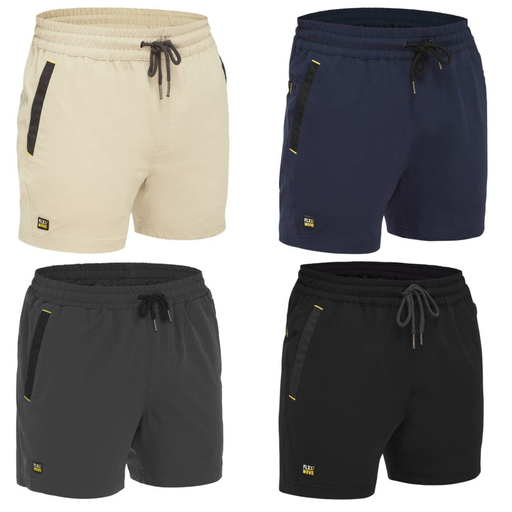 BISLEY BSH1331 FLX & MOVE 4-way Stretch Elastic Waist Shorts