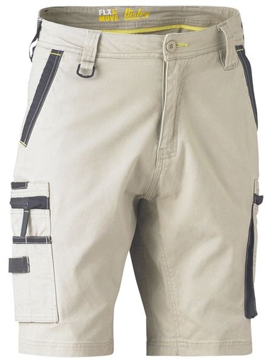 BISLEY BSHC1330 FLX & MOVE Cargo Shorts - Stone