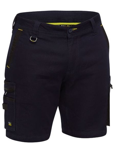 BISLEY BSHC1335 Flx & Move Stretch Denim Zip Cargo Shorts