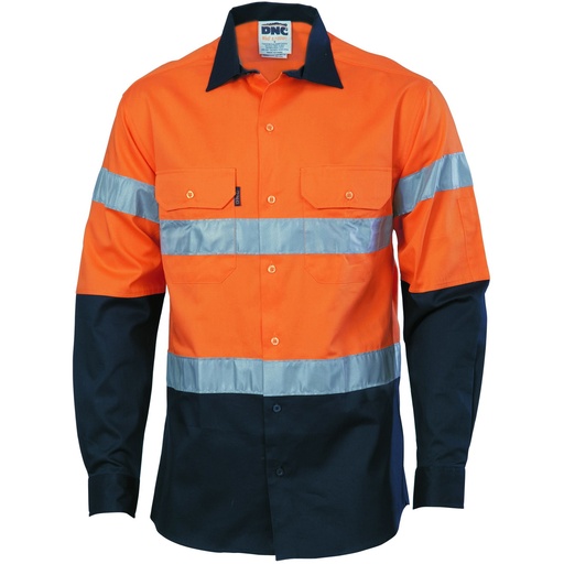 [DNC-3536-8XL] DNC 3536 HiVis Cotton Drill Work Shirt, 8XL