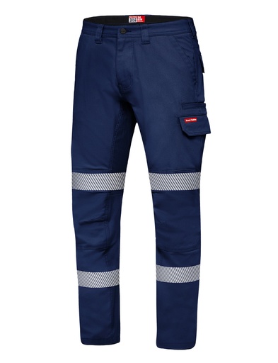 HARD YAKKA Y02855 Reflective Stretch Cargo Pant, Navy