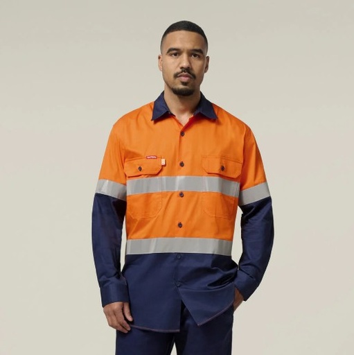 HARD YAKKA Y07978 Core Hi-Vis Taped Long Sleeve Shirt
