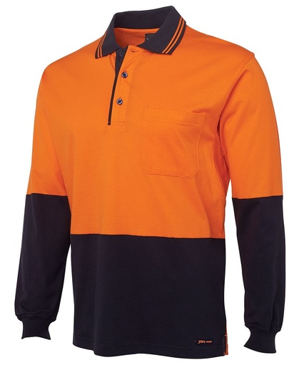 JB's 6CPHL HiVis Long Sleeve Cotton Polo