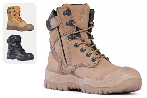 MONGREL 561 | High Leg Zip Sider Boots w Scuff Cap